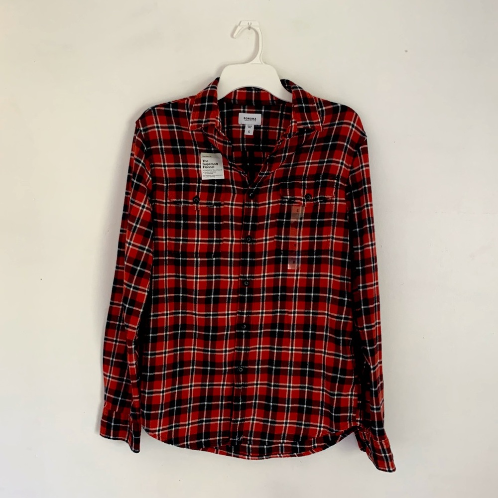 ♦️NWOT Men's Red Flannel Size Small